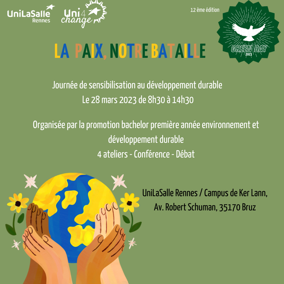 Affiche Green Day Bachelor Environnement et DD&nbsp;