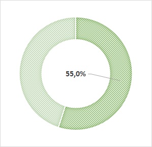 taux de CDI : 55%