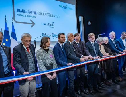 Marc Fesneau inaugure l'école vétérinaire d'UniLaSalle Rouen